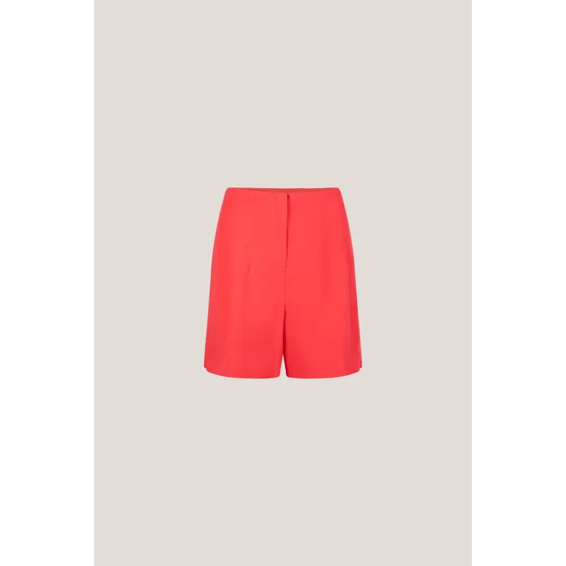 Roze Fame Linnenmix Kort - Korte Pantalon | Jansen Amsterdam