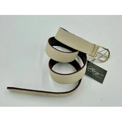 SUEDE BELT ECRU GOLD 30496