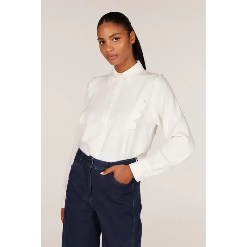Off White Bina Blouse - Elegant en Stijlvol | JANSEN Amsterdam