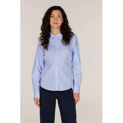 ANN BLOUSE - BLAUW