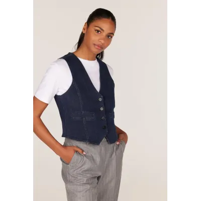 DAWN GILET - DENIM