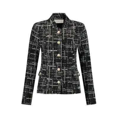 7537 - BLAZER GIGI LUX - ZWART/WIT