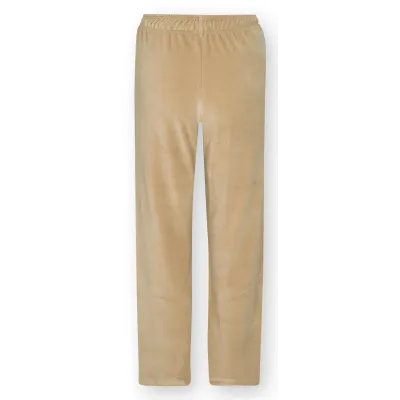 Britta Long Trousers Velvet Solid Sand