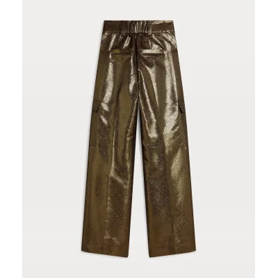 ALI straight fit broek in metallic - antique gold