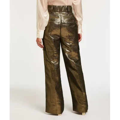 ALI straight fit broek in metallic - antique gold