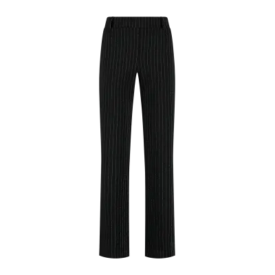 Broek Soul Pinstripe Zwart - Glitter Krijtstreep | Helena Hart