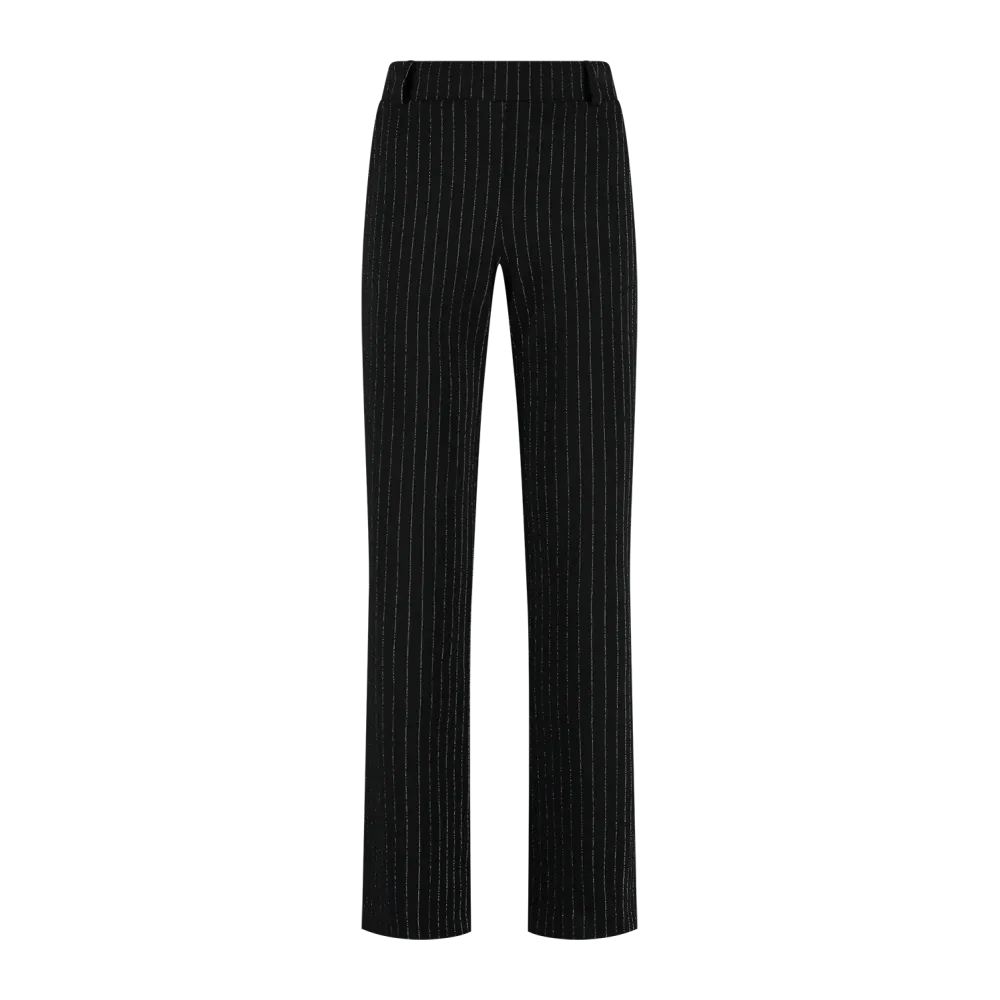 Broek Soul Pinstripe Zwart - Glitter Krijtstreep | Helena Hart