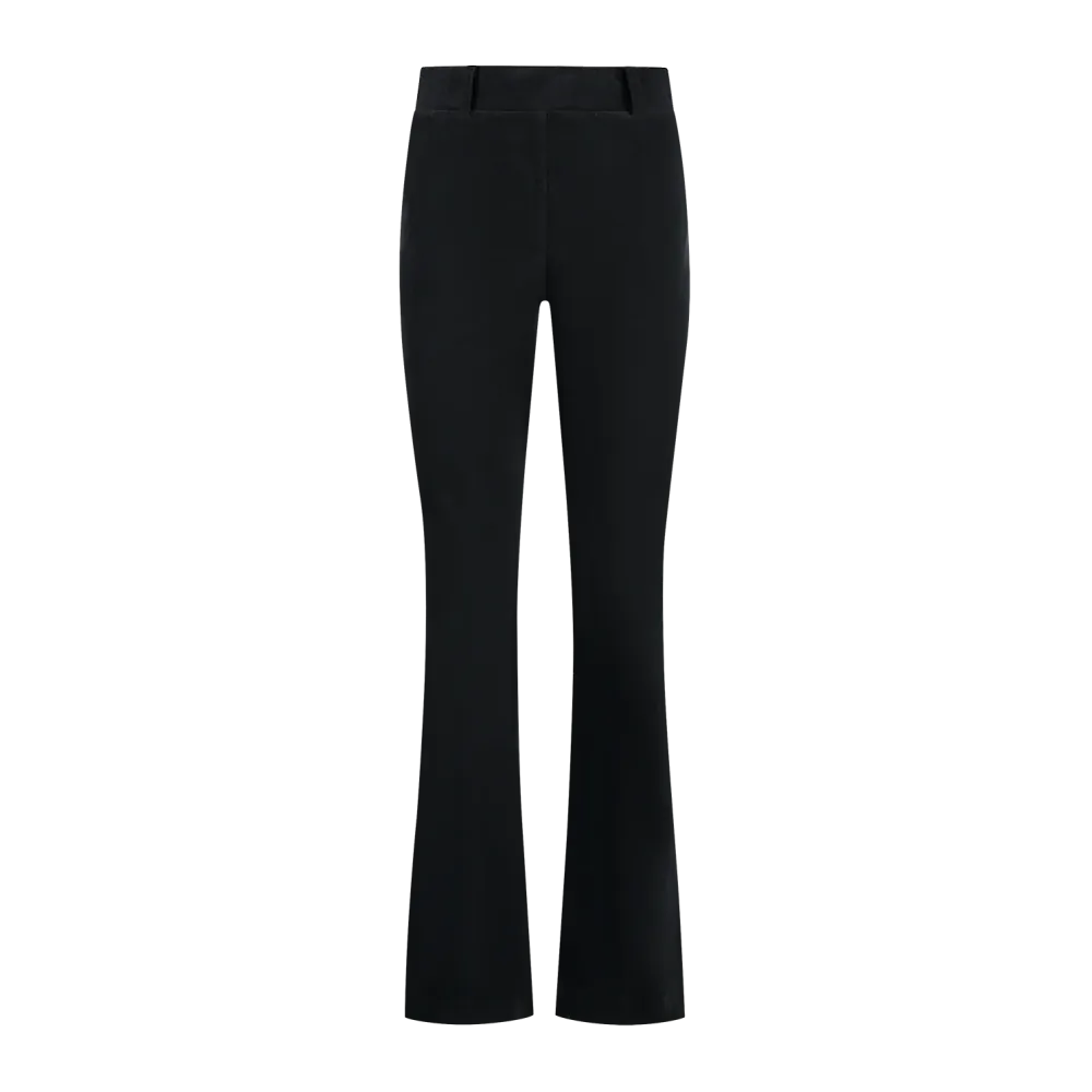 Broek Flair Velvet Zwart - Fluwelen Dames Broek | Helena Hart