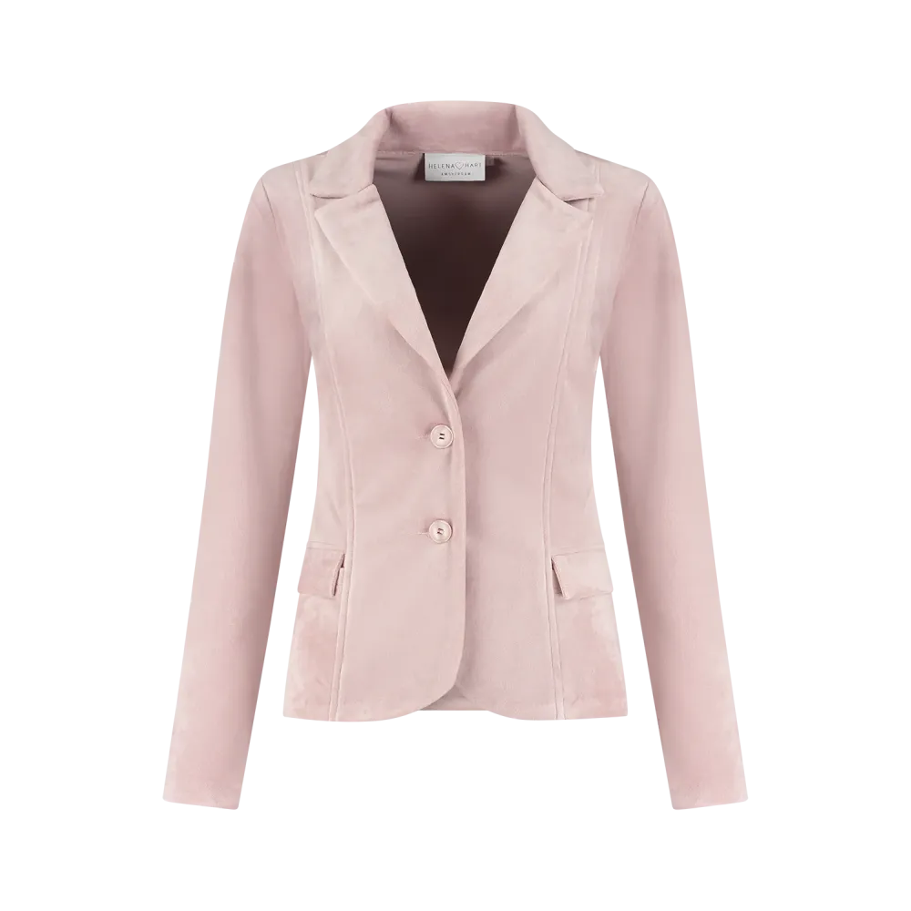 Blazer Velour Corto Uni Oudroze | Helena Hart