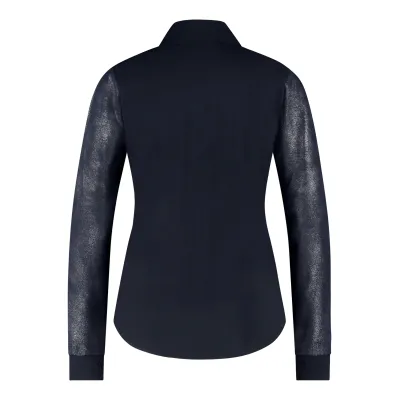 Donkerblauwe Top met Rits | Zip73 | CHARSCH