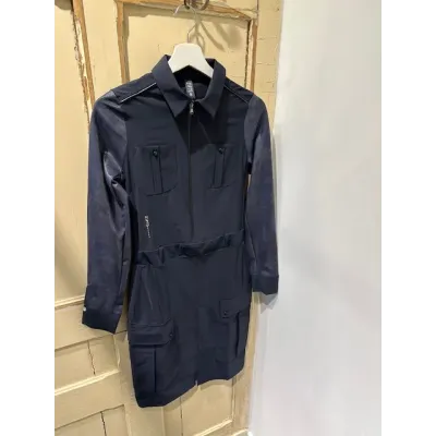 Donkerblauwe Cargo Jurk | Zip73 | CHARSCH