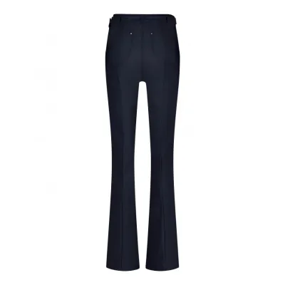 Donkerblauwe Flared Broek met Riemdetail | Zip73 | CHARSCH