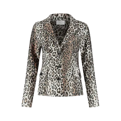 Blazer Pantera Sand - Luxe Dames Blazer Panter | Helena Hart