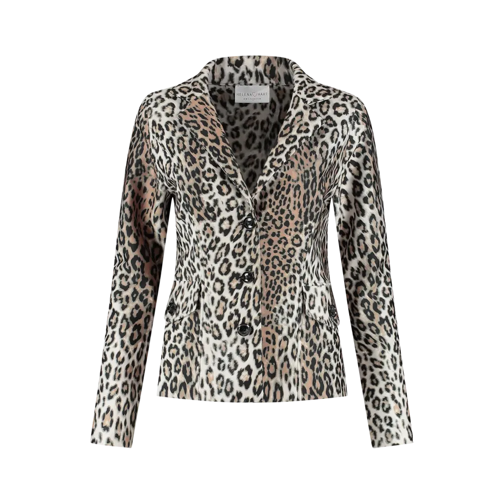 Blazer Pantera Sand - Luxe Dames Blazer Panter | Helena Hart