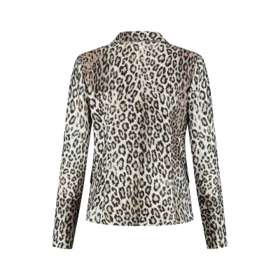 Blazer Pantera Sand - Luxe Dames Blazer Panter | Helena Hart