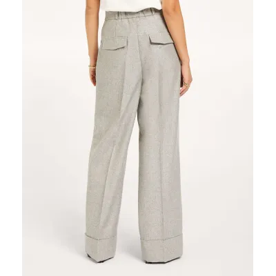 Jagger Wide Leg Pantalon met Lurex - Grey Silver | Josh V