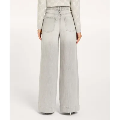 Bailey Mid Rise Wide Leg Jeans - Grey Denim | Josh V