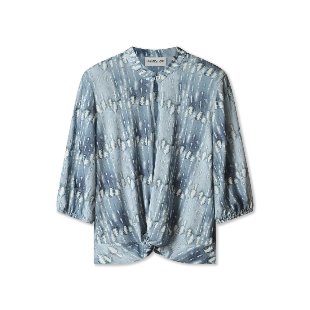 7651WAX - TOP KNOT PRINT WAX - BLAUW