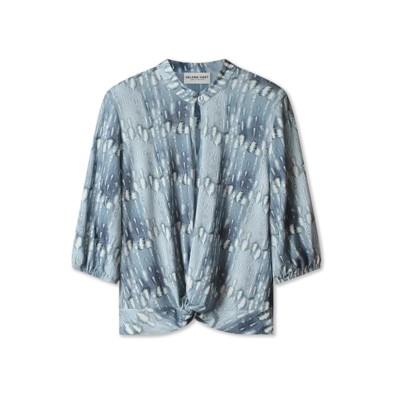 7651WAX - TOP KNOT PRINT WAX - BLAUW