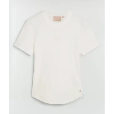 CODY fitted T-shirt met logo - off white