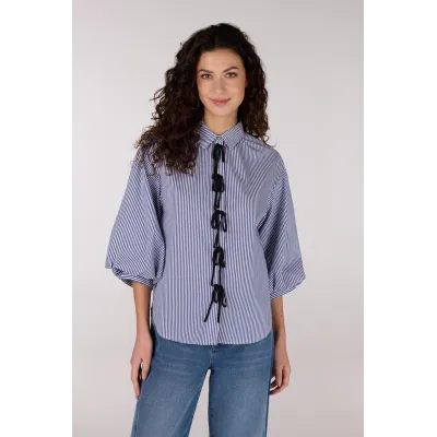 LOIS BLOUSE - BLAUW