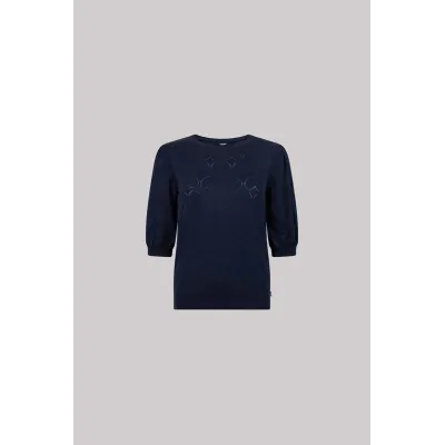 JUDITH TOP - DONKER BLAUW