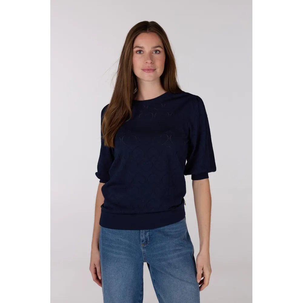 JUDITH TOP - DONKER BLAUW