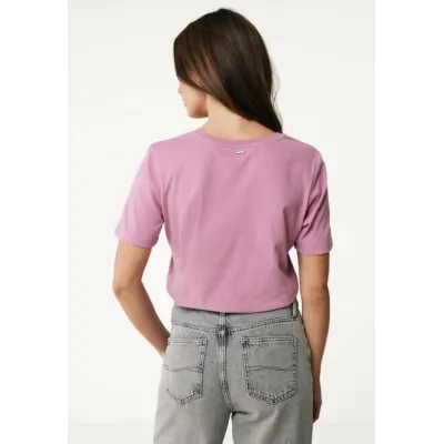 T-shirt Mini Pailletten Slim Fit Mauve