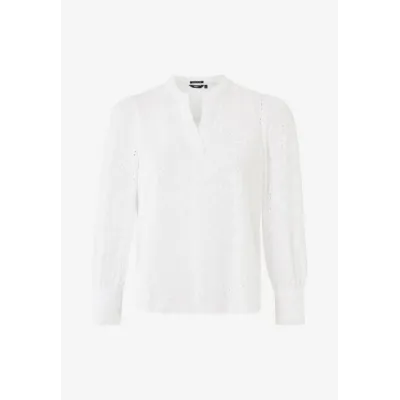 Broderie Anglaise Blouse Wit