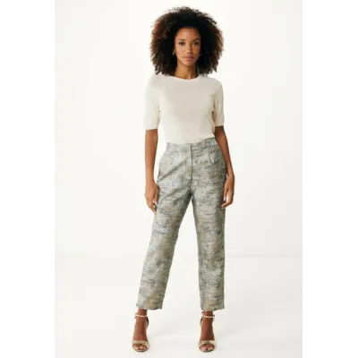 Pantalon Jacquard Taupe