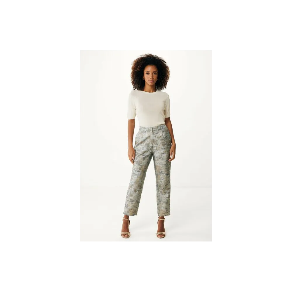 Pantalon Jacquard Taupe