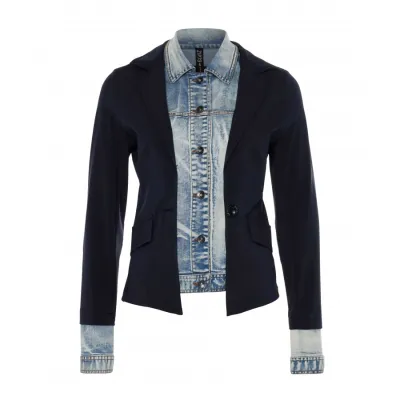 Blazer Denim Insert Blue