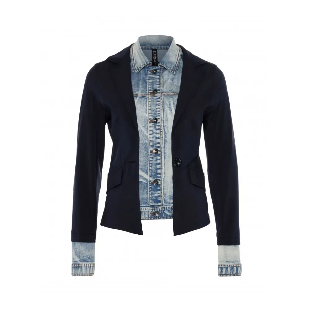 Blazer Denim Insert Blue