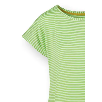 Tatum Top Korte Mouw Little Sumo Stripe Groen