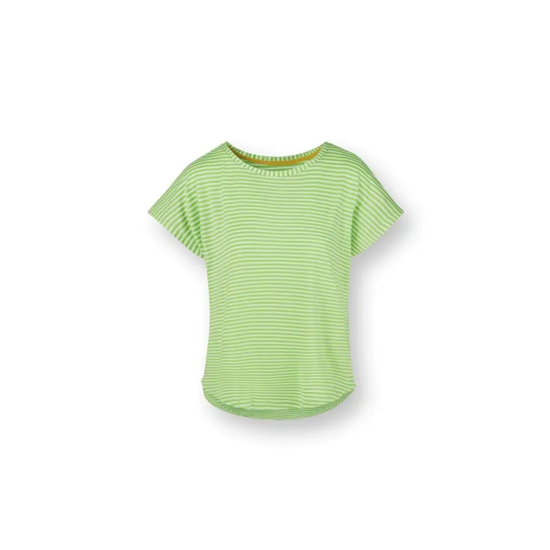 Tatum Top Korte Mouw Little Sumo Stripe Groen