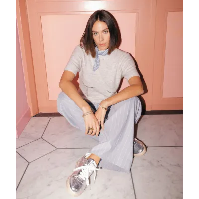 WINONA metallic sneakers van leer - silver