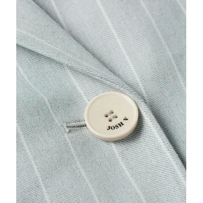 PLEUN regular fit blazer met krijtstreep - sky blue