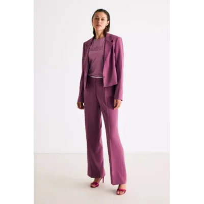 Broek Straight Leg Medium Mauve