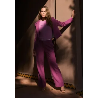 Broek Straight Leg Medium Mauve