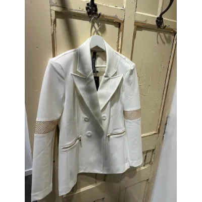 BLAZER ZIPPERS MESH OFF-WH/ GOLD Z25/308/02/111