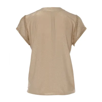 Top 2-half Gold/Off-white
