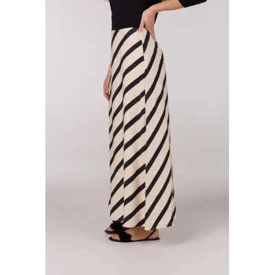 THIRZA ROK - ZAND/ZWART