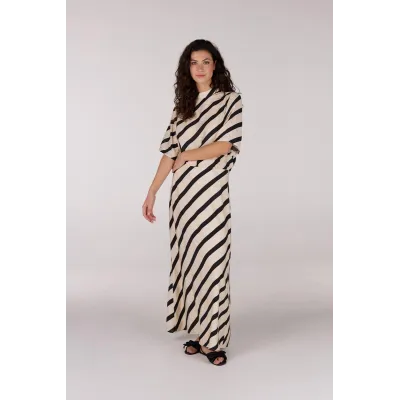 THIRZA ROK - ZAND/ZWART