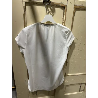 TOP V STRIPE OFF-WHITE/GOLD Z25/916/01/111