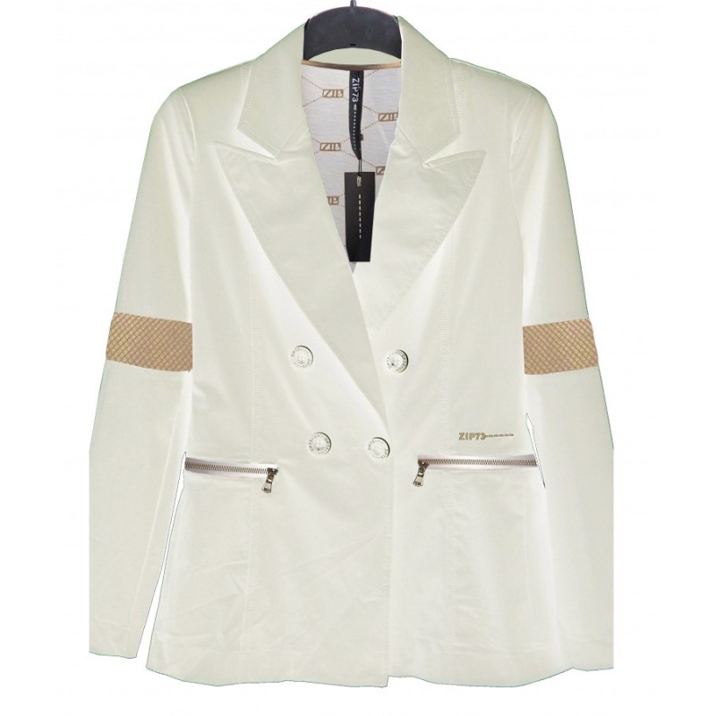 BLAZER ZIPPERS MESH OFF-WH/ GOLD Z25/308/02/111