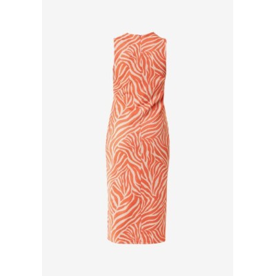 Jurk Jaquard met Zebraprint Oranje