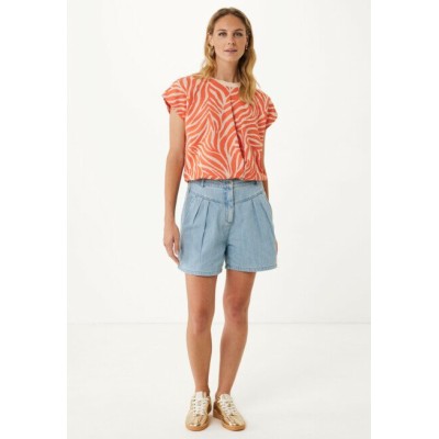 Top Jacquard Jersey met Zebraprint Oranje
