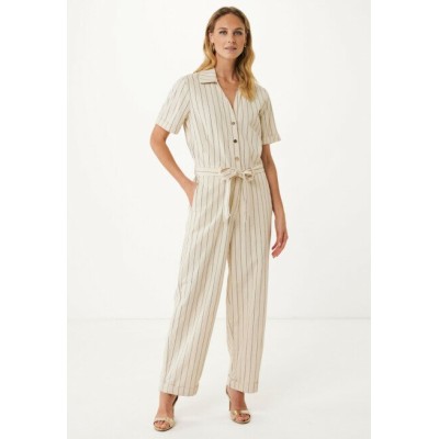 Jumpsuit gestreept Creme Wit