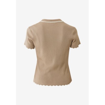 Polo Piping Knit Cashmere Sand