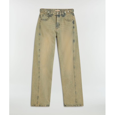 DEWI mid rise balloon fit jeans - dirty wash denim